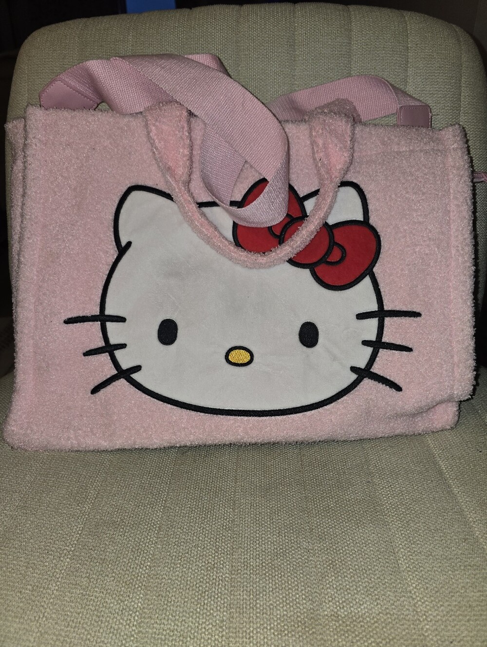 Hello Kitty Pink Sherpa Tote Bag